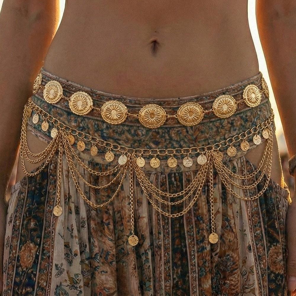 Elegant Fringe Belt Tassel Dance Accessories Bohemian Multi Layer Waist Chain Festival