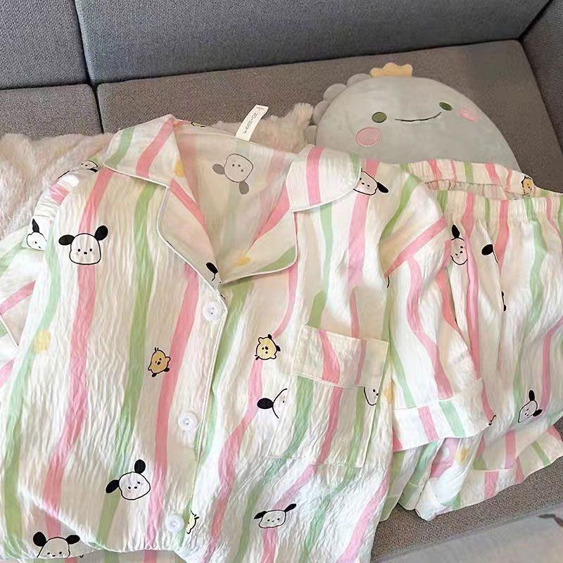 2025 Women's Summer Cloud Cotton Short Sleeve Pajama Set - Casual & Sweet