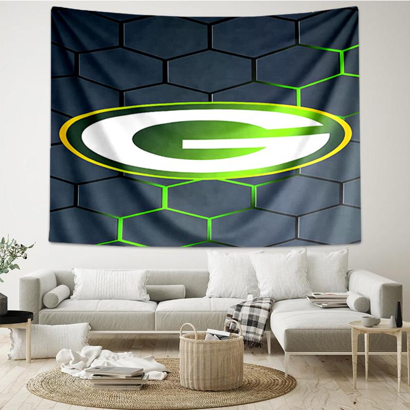 Green Bay Packers Logo Tapestry Hanging for Bedroom,Livingroom, Playroom,Decor Art Room Wall Tapestry Holiday and Birthday Gifts