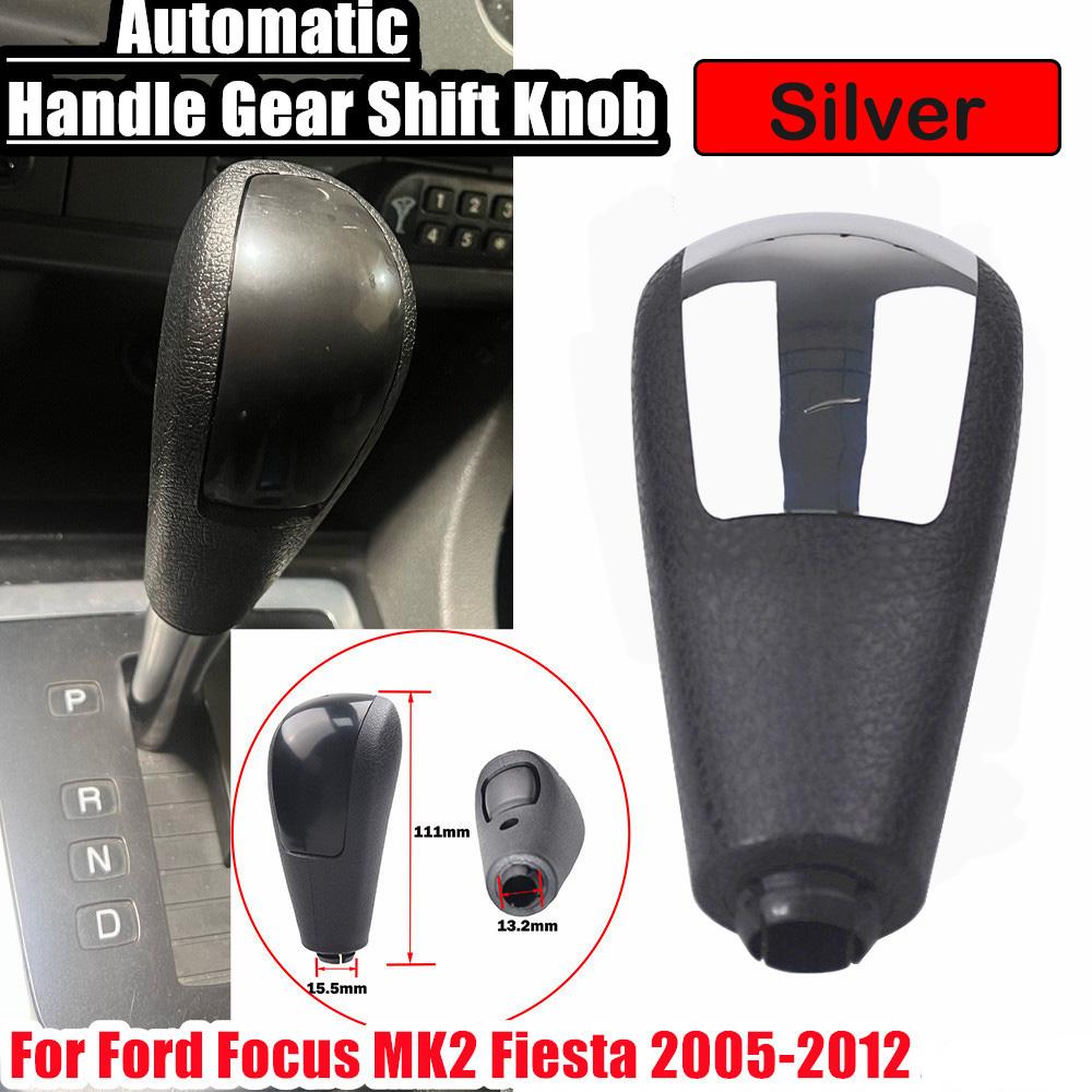 

Shifter Knob Lever Stick Handball Handle Pen For Ford Focus MK2 Fiesta 2005-2000 2011 2012 Automatic AT Car Gear Shift Knob срібний