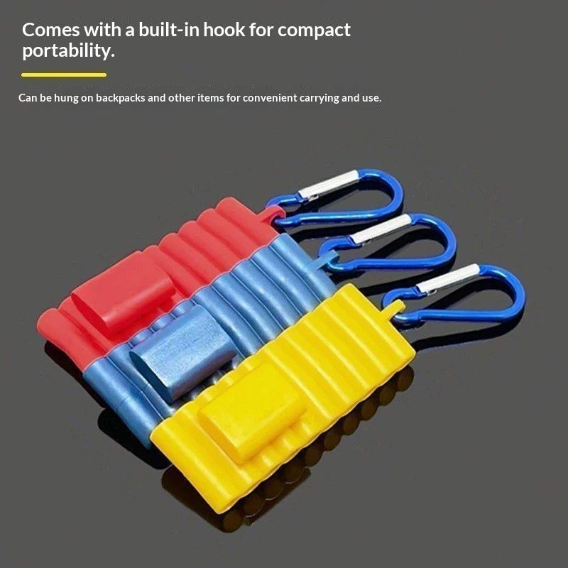 Portable 1/4" Hex Shank Screwdriver Bit Holder 22 Holes Shockproof Storage Case for Construction Site Worker Use
