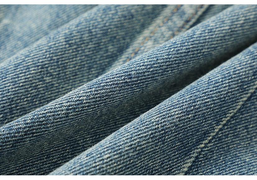 Women's V-Neck Denim Vest - Autumn 2024, Casual Single-Breasted Short Jacket