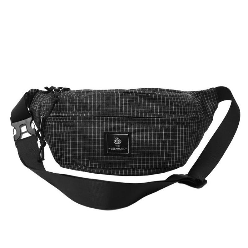 Waterproof Nylon Sling Bag for Unisex Multiple Pockets Outdoor Travel Waist Pack