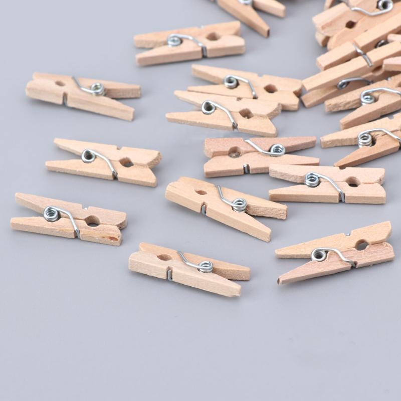 50Pcs/Set Mini Natural Wooden Clothes Photo Paper Peg Clothespin Craft Clips DIY 50Pcs/Set Mini Natural Wooden Clothes Photo Paper Peg Clothespin Craft Clips DIY
