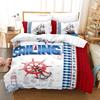 Marine Anchor Pattern Duvet Cover Set Fashion Bedding Set Ultra Soft Quilt Cover and Pillowcases for Boys Teens Boys Bedroom Man