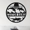 Customizable Metal Sign Dolphin Silhouette Family Name Decor Hot Sale Home Garden Wall Art