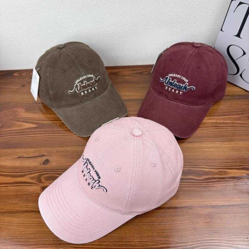 Letter Embroidery Autumn Baseball Cap For Men And Women, Wide Brim, Small Face, Big Head Circumference, Peaked Cap