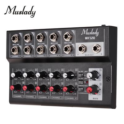 Muslady MIX5210 10-Channel Mixing Console Digital Audio Mixer Stereo for Recording DJ Network Live