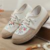 Jingrui embroidered shoes, old Beijing cloth shoes, mother shoes, lightweight soft-soled pastoral Hanfu shoes, flat-soled women's single shoes