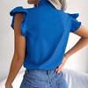 Women's Color Bowknot Short Sleeve Shirt