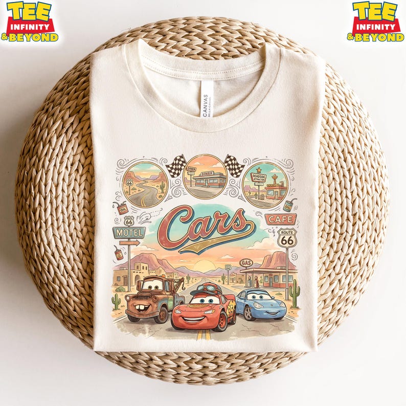 Disney Pixar Cars Characters Shirt, Disney Cars Movie Shirt, Disney Cars Matching Trip Shirt, Disney Vacation Shirt, Disney Adventure Shirt 140