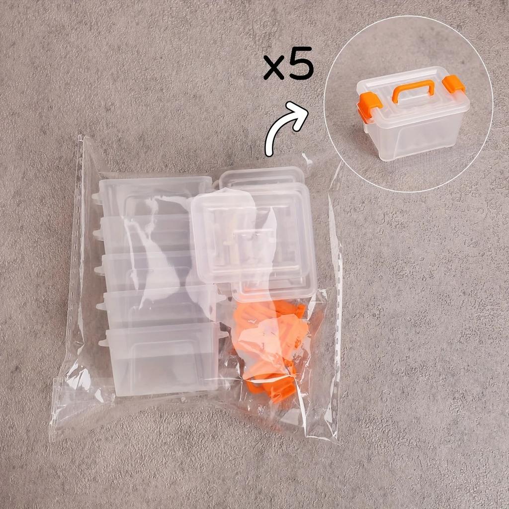 [Mini Suitcase-Style] Mini Suitcase-Style Storage Boxes | Transparent Small Item Storage Cases, Miniature Scene DIY Accessories