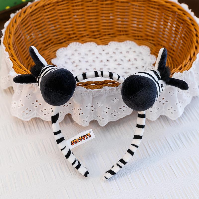 Cute Cartoon Plush Animal Ears Headband - Funny Face-Washing Hair Accessory