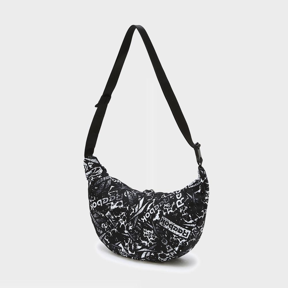Reebok Vector Nylon Mini Hobo Bag Svart Hvit