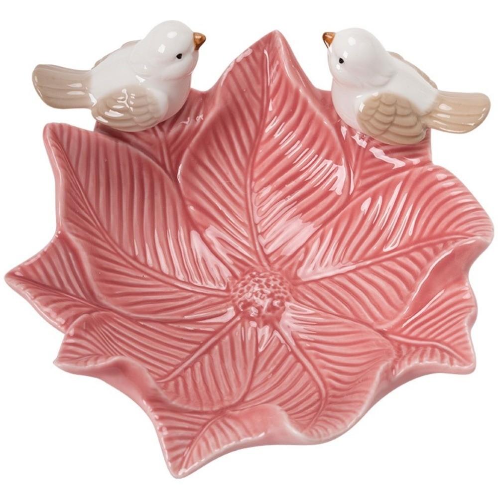 Bird Design Flower Storage Dish Multipurpose Table Decoration Bowl Jewelry Holder Case Ornaments Ceramic Vanity Tray
