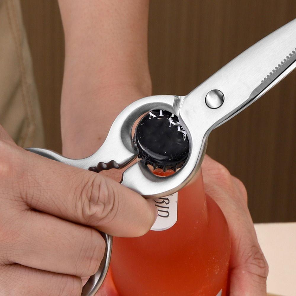 Multifunctional Gourd Shape Kitchen Scissor Stainless Steel Removable BBQ Scissor Rust-proof Chicken Bone Scissor Fish