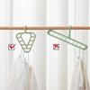 1pc Triangle Nine Hole Clothes Hanger with Rotatable Clothing Storage Rack, Suitable for Wardrobes and Organizing Rooms