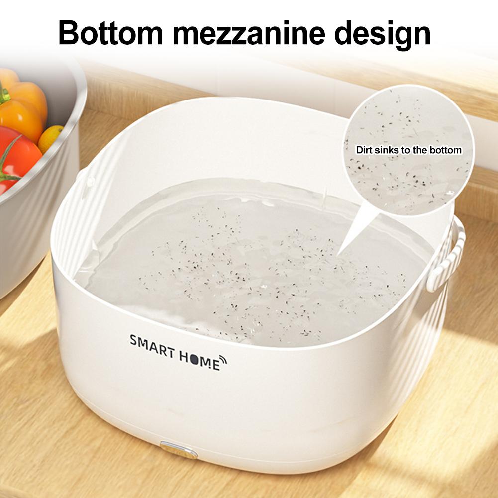 Ultrasonic Fruit Cleaner Device with Handle Vegetable Cleaner Electric Food Purifier Vegetables Cleaning Basket for Kitchen