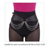 Gothic Waist Chain Alloy and PU Leather Body Chains with Multi Layer Chain Decor Body Straps Accessories for Women Girl