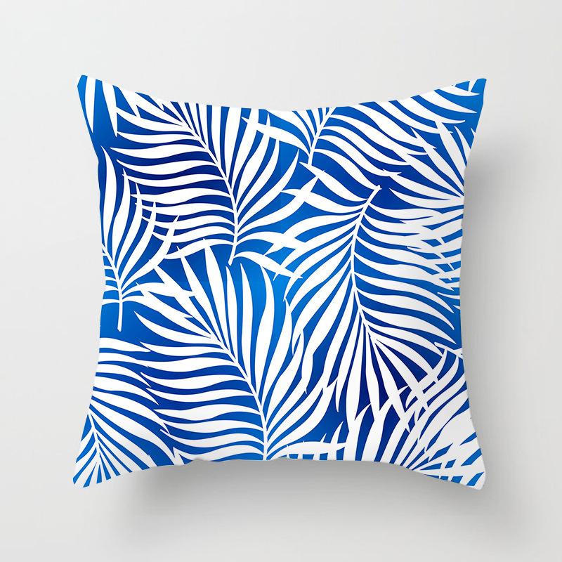 Summer Tropical Floral Cushion Cover Home Decor Office Sofa Pillowcase Green Plant Throw Pillowcase