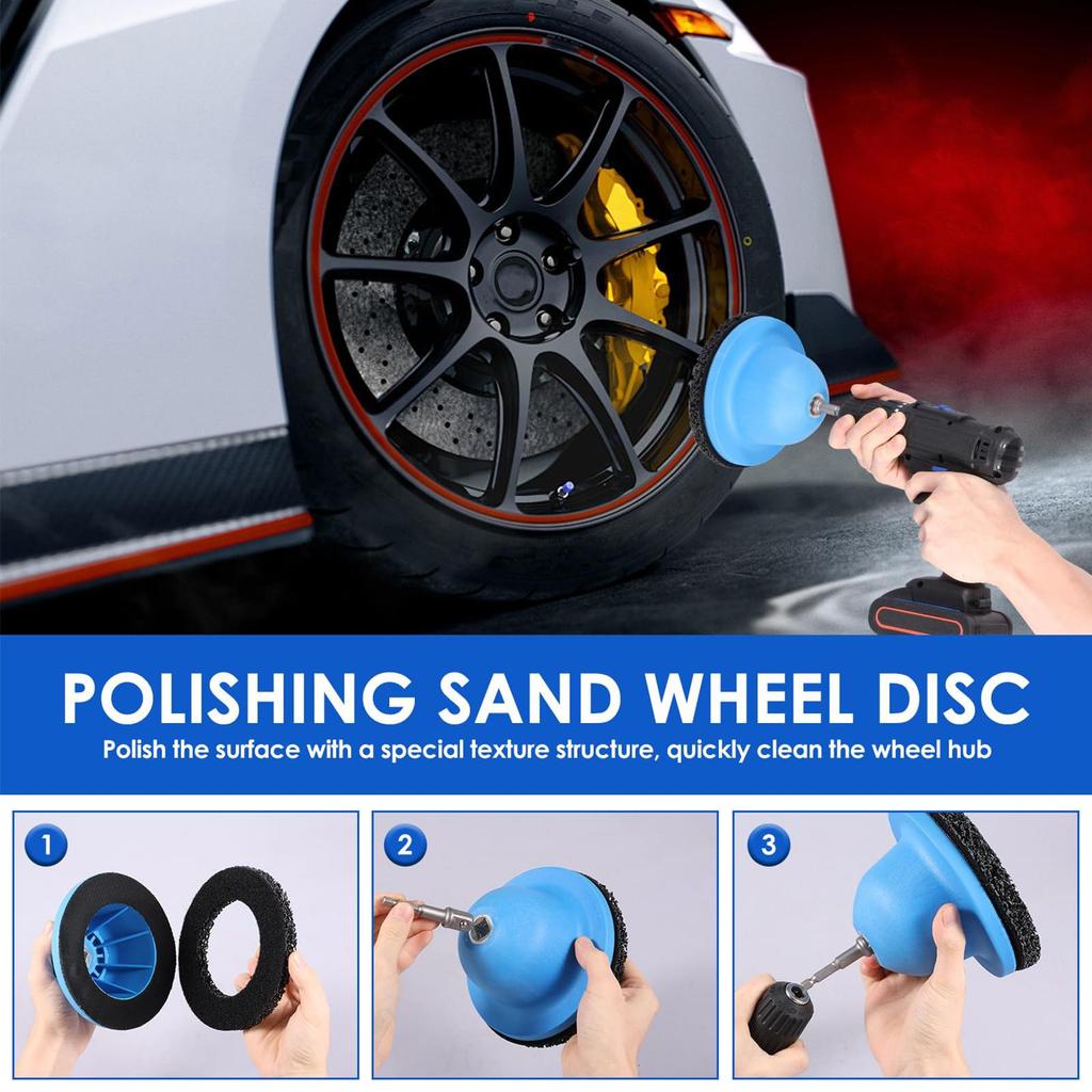 Wheel Hub Cleaner Wheel Stud Cleaner With 1/2 Driver Rust Remover For Replacement Vehicle Tractor RV Truck Trailer