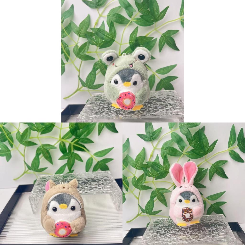 Penguin Doughnut Cartoon Pendant Animal Plush Doll Pp Cotton Filled Gift