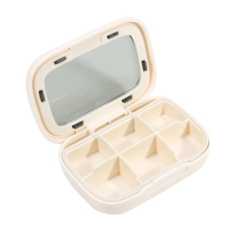 Portable Travel Storage Box Travel Week Medicine Box Transparent Sealed Moisture Proof Plastic Travel Medicine Storage 4/6 Grids