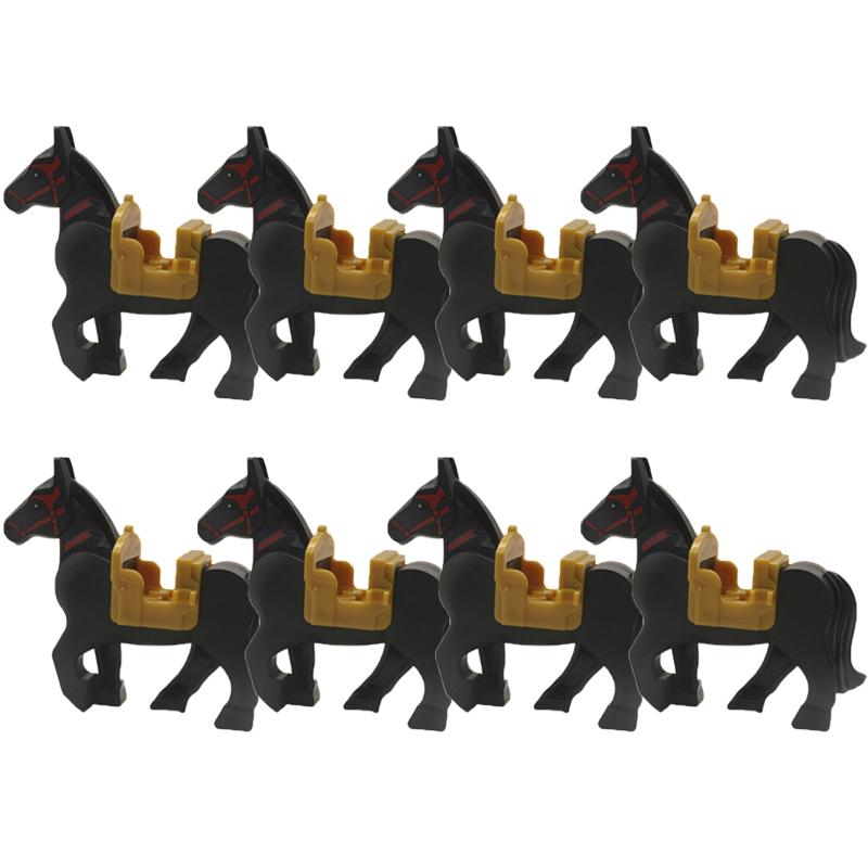 MOC Medieval Military Building Blocks Cavalry Regiment Knight Horse Animal Accessories Set Mini Bricks Buy Goods Boy Toy Gift