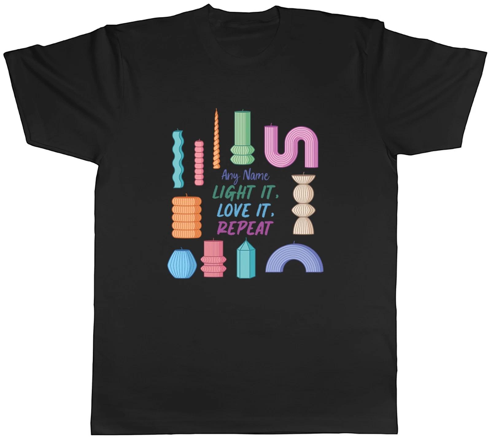 Personalised Candle Lover Mens T-Shirt Tee Gift Top L