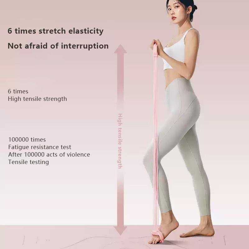 Resistance Band Elastic Puller Rope Non Slip Handle Exercise Band 6 Level Adjustable Yoga Stretching Belt For Shoulder Arms Back