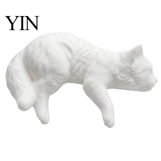 Cat Shelf Decoration Cute Figurine Computer Monitor Decor, 3D Printed Screen TV Topper, Small Kitten Car Dashboard Ornament for Rearview Mirror,