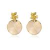European Stylish American Metal Flower Earrings For Women Multiple Colors