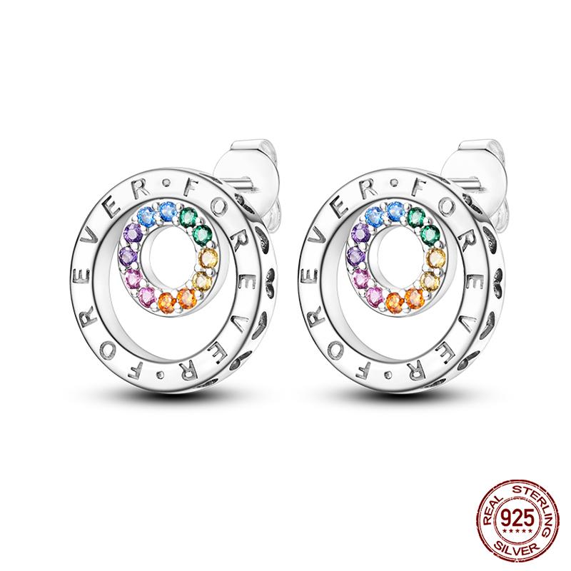Boucles d'oreilles en argent sterling 925 pour femmes, pendentifs colorés en forme d'étoile, de papillon et d'œil du diable, bijoux de fête élégants