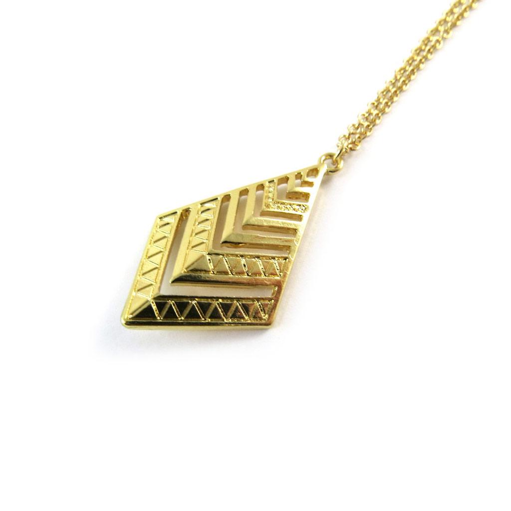 Les Trésors De Lily [N8816] - Golden 'Cleopatra' Designer Necklace