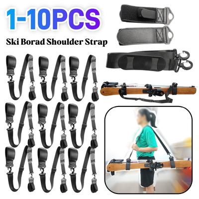 1-10PCS Adjustable Ski Borad Carrying Strap Portable Skiing Pole  Strap Skiing Reinforced Shoulder Hand Carrier Leash