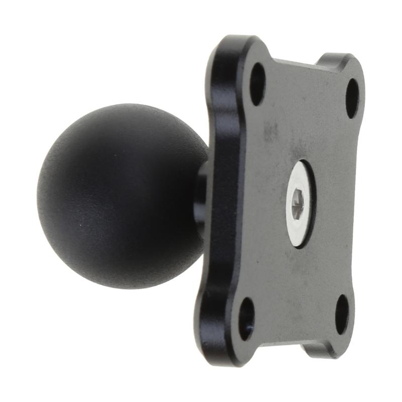 Aluminum Alloy Square Mounting Base with 1 Inch Ball for Head Mount for Zumo 400/450/500/550/660 Rider GPS for Motorcycl