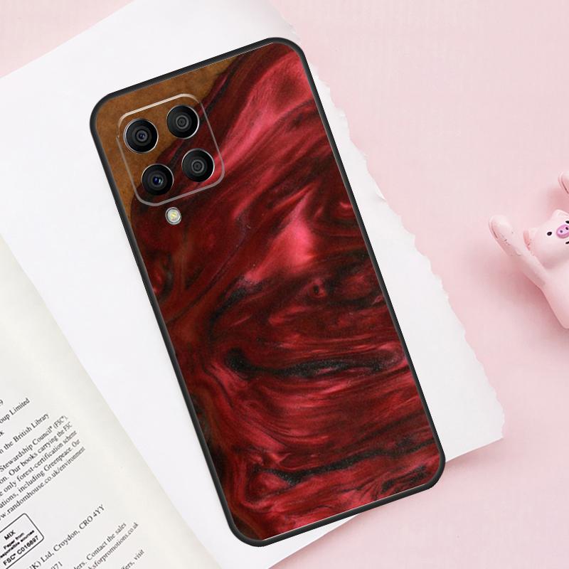 Traveler Protective Wood Resin Case For Samsung Galaxy M15 M35 M55 M51 M31 M21 M11 M16 M36 M56 M53 M12 M32 M52 M14 M34 M54