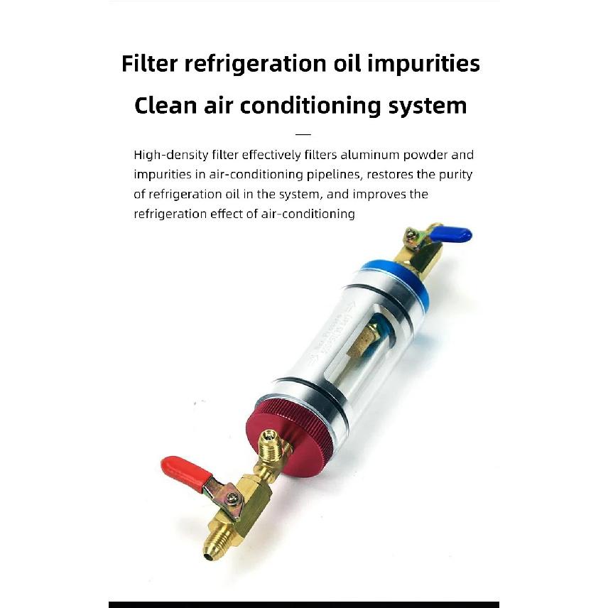 Automotive Air Conditioning Refrigeration Oil Filtration Analyzer Refrigerant Oil Replacement Tool Purity Detection Purifier