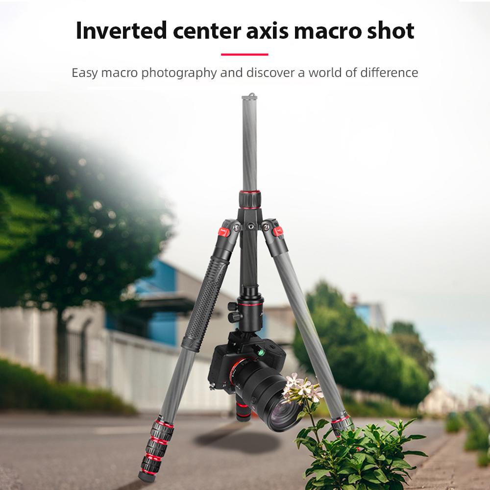 Manbily MC 284 68.1 inch Foldable Tripod Camera Stand with Ball Head Carbon Fiber 15kg 33lbs Load Capacity 4 Sections