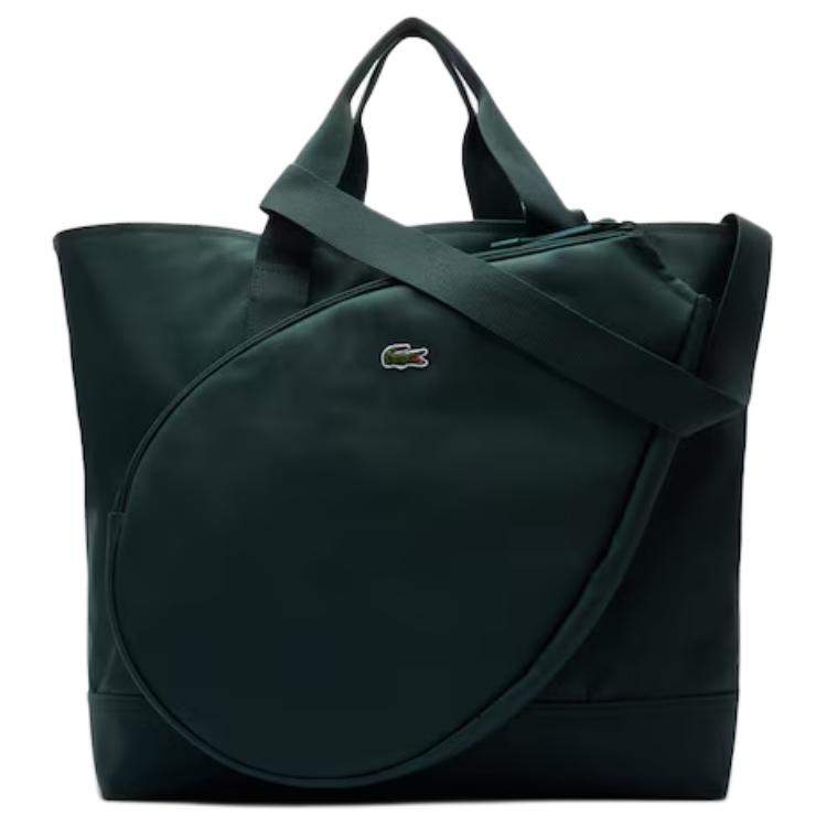 Lacoste Simple Versatile Fashion Polyester Tote Bag Unisex Tote Bags Dark-Green NU4816NE-000 Jasper