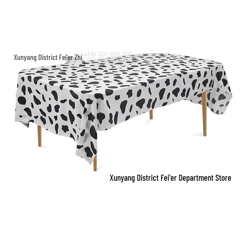 Leopard and Zebra Print Tablecloth for Birthday Party Decoration (137x274 Cm)