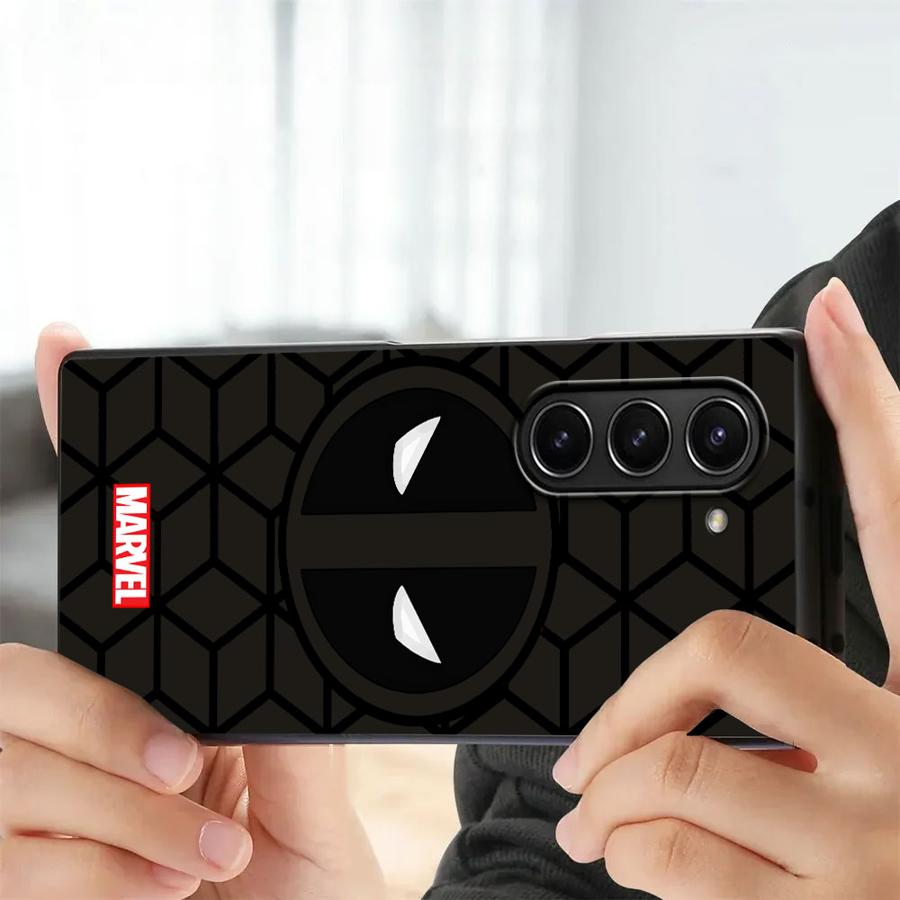 Back Phone Cover Case for Samsung Galaxy ZFold6 ZFold7 Z Fold 7 6 5 4 3 ZFold3 ZFold5 ZFold4 Marvel Avengers Superhero Logo