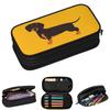 Dachshund Patroon Kunst Potloodetuis voor Studenten Cadeaus Pennendoosje Etui Grote Capaciteit Potloodtasje