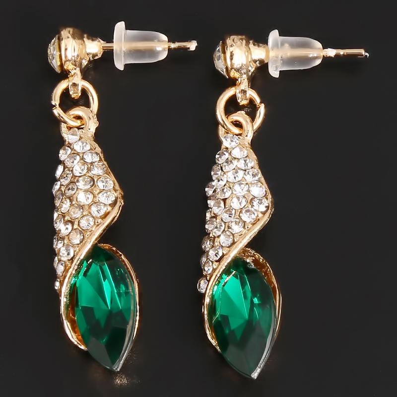 Mode Kristall Ohrring Damen Strass Wassertropfen Ohrringe Elegantes Schmuckstück Party Hochzeit Abendkleid Accessoires Funkelnde Hängeohrringe für Sie