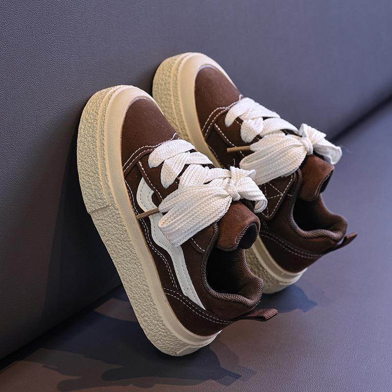 Children's sports shoes 2025 spring and autumn new British style board shoes Korean version of girls' shoes casual shoes super light and thin