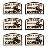 10pcs /Lots Western Cowboys Embroidered Patches Letter Patch Iron On Patches For Clothing Thermoadhesive Patches Jackets Hats Diy 