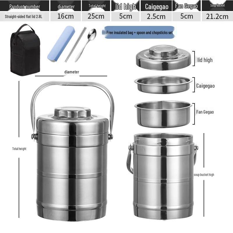 Qiiwei 304 Stainless Steel Insulated Lunch Container
