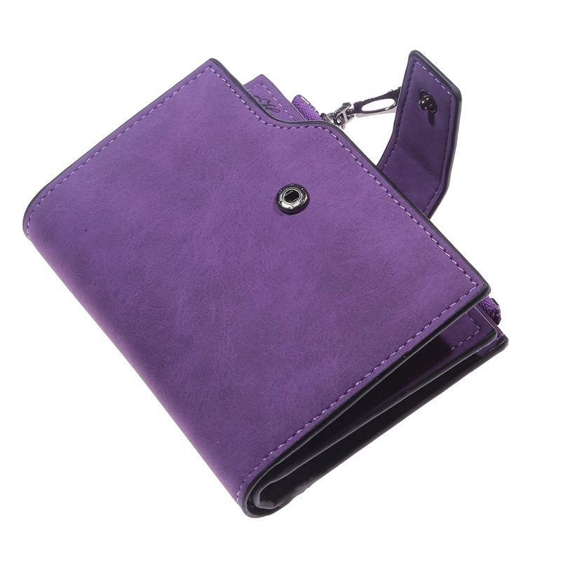 New Women's Wallet PU Leather Short Wallet Made of PU Leather Female Purses Card Holder Foldable Portable Lady Coin Purses