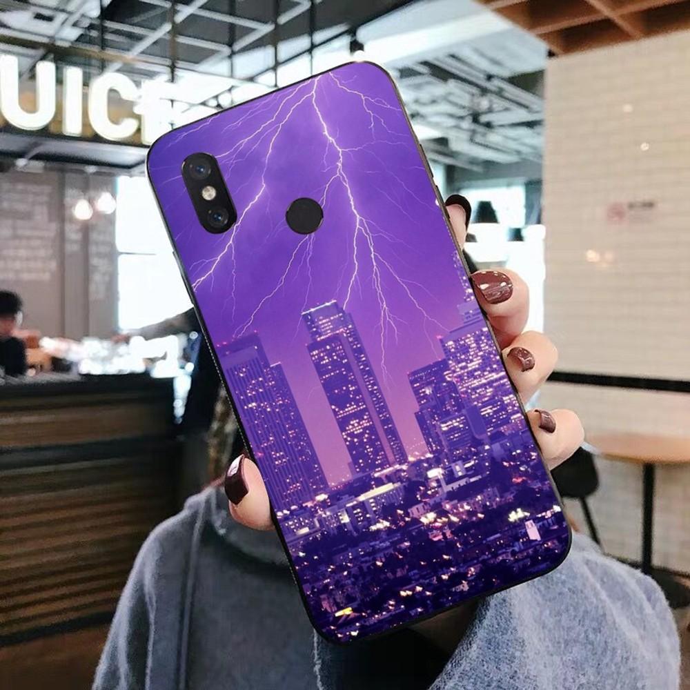 Purple Aesthetic Phone Case For Xiaomi Mi 5X 8 9 10 11 12 lite pro 10T PocoX3pro PocoM3 Note 10 pro lite
