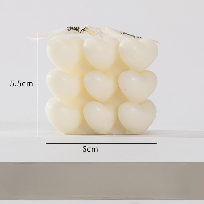 Love Cube 520 Candle Valentine's Day Aromatherapy Candle Ornament Aura Soft Gift Shooting Soy Wax Gift
